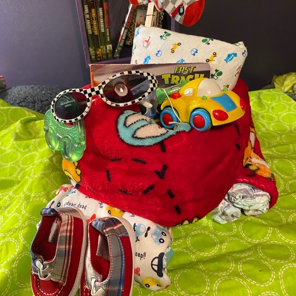 race car diaper cake